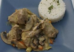 Veal blanquette in a white sauce magimix